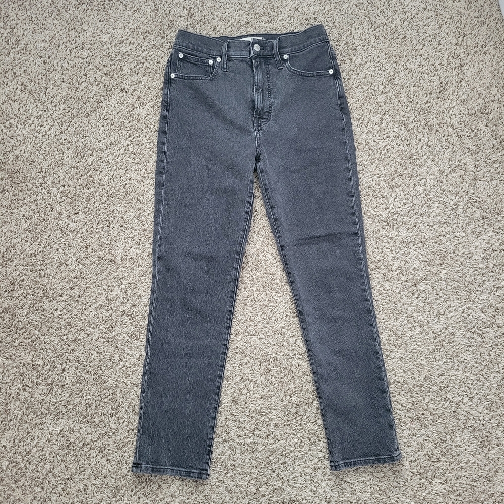 Madewell Perfect Vintage Jeans Jeans Black Denim Lunar Wash Skinny Size 27